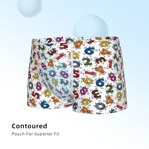 Boys' Cotton Boxer Brief Soft Underwear-Colorful Numbers4
