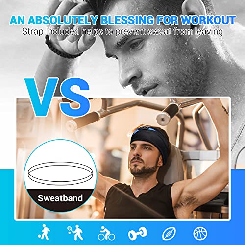 Image of LC-dolida Sleep Headphones Bluetooth Headband, Wireless Sleeping Headphones With Microphone, Handsfree Sport Headband, Gifts for Men