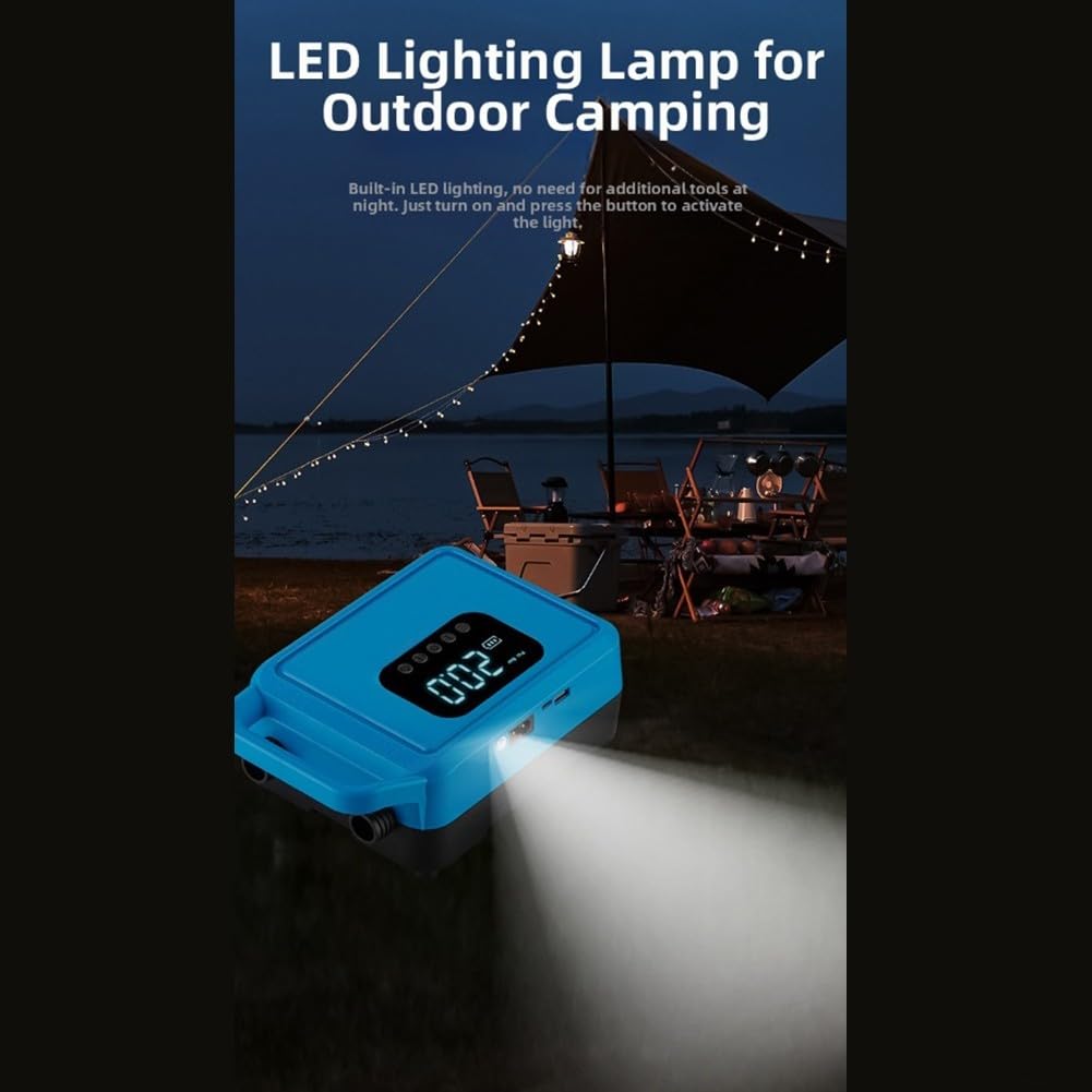Honseadek Bomba de aire eléctrica de 12 V para tablero y barco inflable, inflador rápido portátil con manómetro digital, función de parada automática y desinflado,