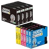 KINGJET 2500XL pour Cartouche d'encre Canon 2500XL 2500 XL Compatible avec Canon Maxify MB5050 MB5150 MB5450 MB5350 iB4150 MB4050 MB5155 MB5455 iB4000 iB4100 iB4050 MB5000 MB5100 MB5300 MB5400