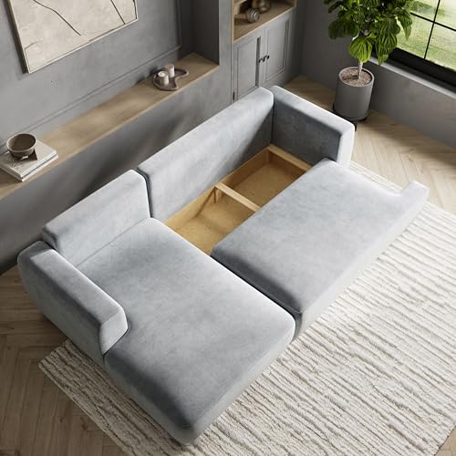 Masseno Ecksofa SENTI K R-S mit Schlaffunktion L-Form, Sofa mit Bettkasten, Wohnzimmersofa, Couch, Soffa, Bettsofa, Couchgarnitur- Grün, Kronos 19 – Bild 3