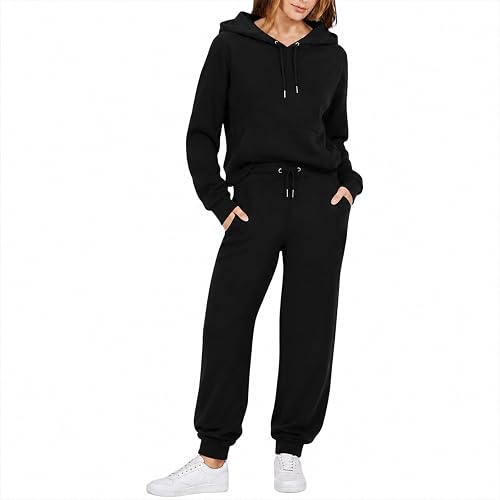 ASUIU Comfort Sweat Set Women Wide Leg Pants Tall Oversized Hoodie Winter
