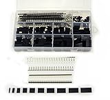 ARCELI 1100 Piezas, 40 Pines, 2,54 mm, cabeceras de una hilera de Pines de hilera - Caja de Conector Dupont Hembra Dupont Macho/Hembra, Kit de Conector de Clavija