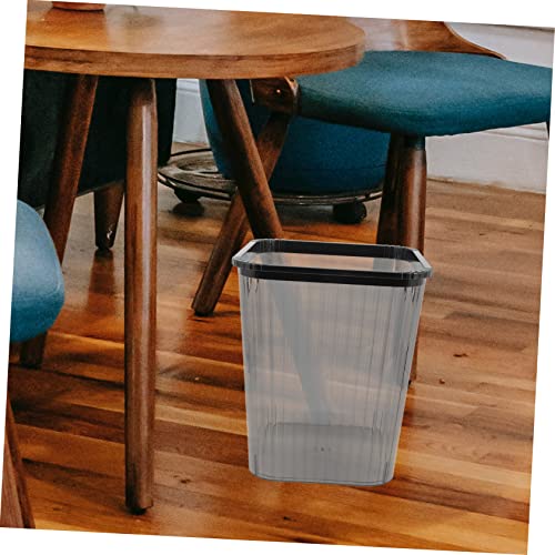 Caneca de basura rectangular Vaguelly negra plástico 5 galones miniatura 4