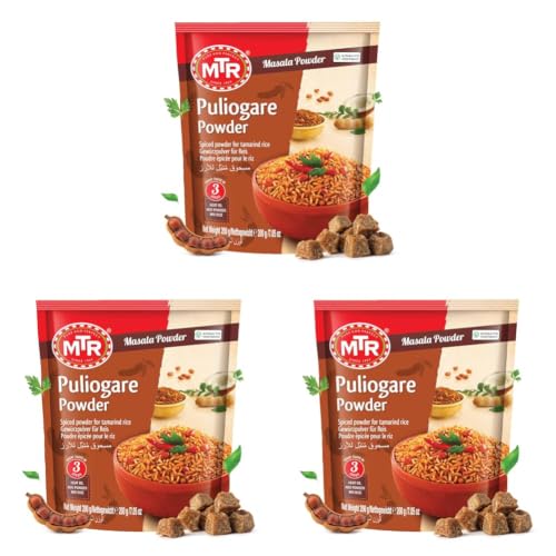 Image of MTR Puliogare Powder | Traditional Masalas | Tamarind Rice Masala | 200g (Pack of 3)