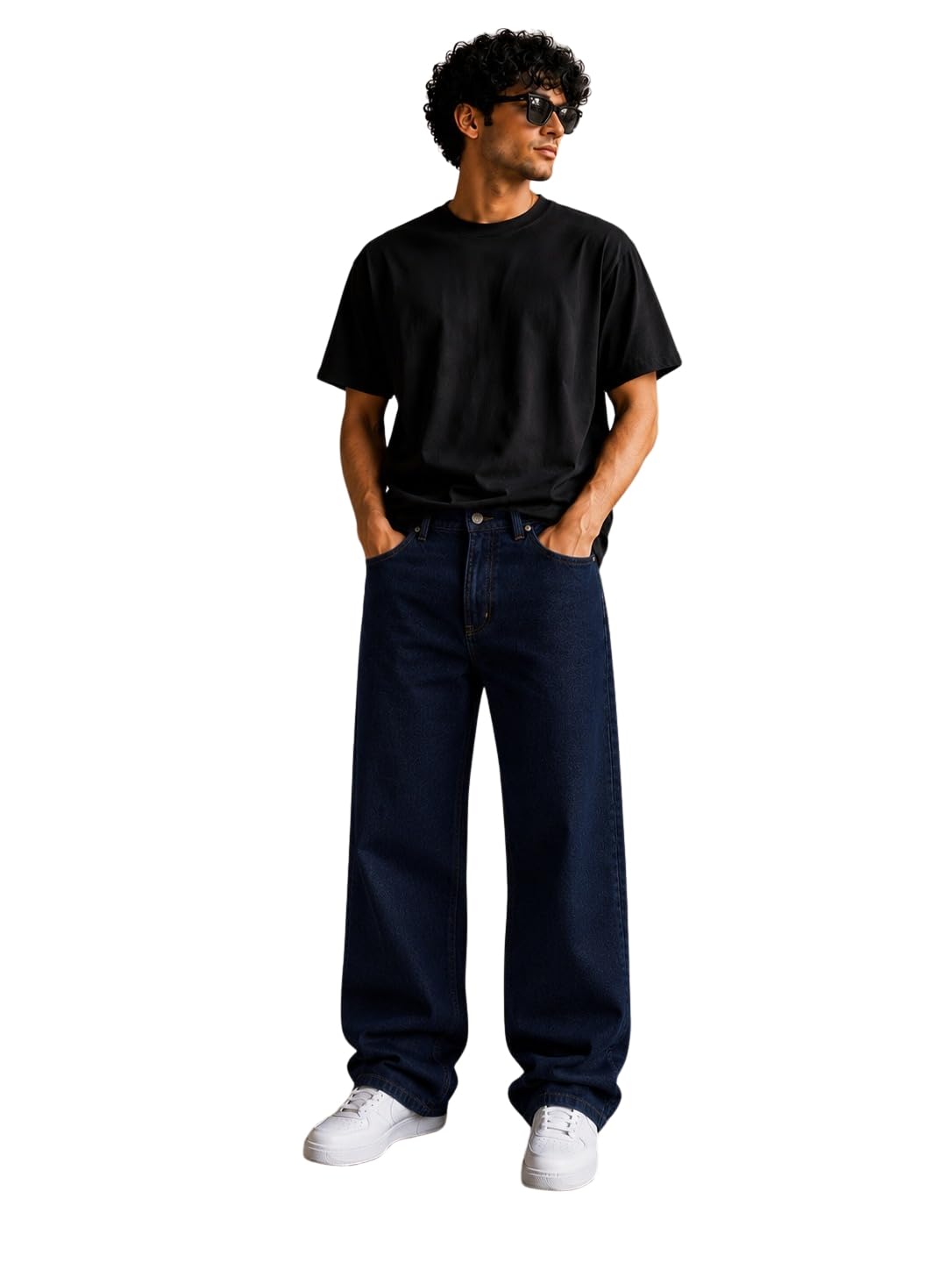 young trends Men's Baggy Jeans, Denim, Wide Leg, Comfortable Lightweight Fit |-picture-34