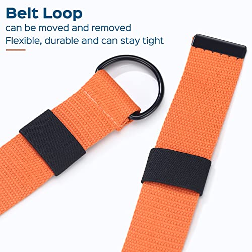 JaGely 20 Pieces Canvas Belt Web D Ring 1 1/2'' Wide Web Fabric Casual Belt with Black Double D Ring for Men Women, 20 Colors4