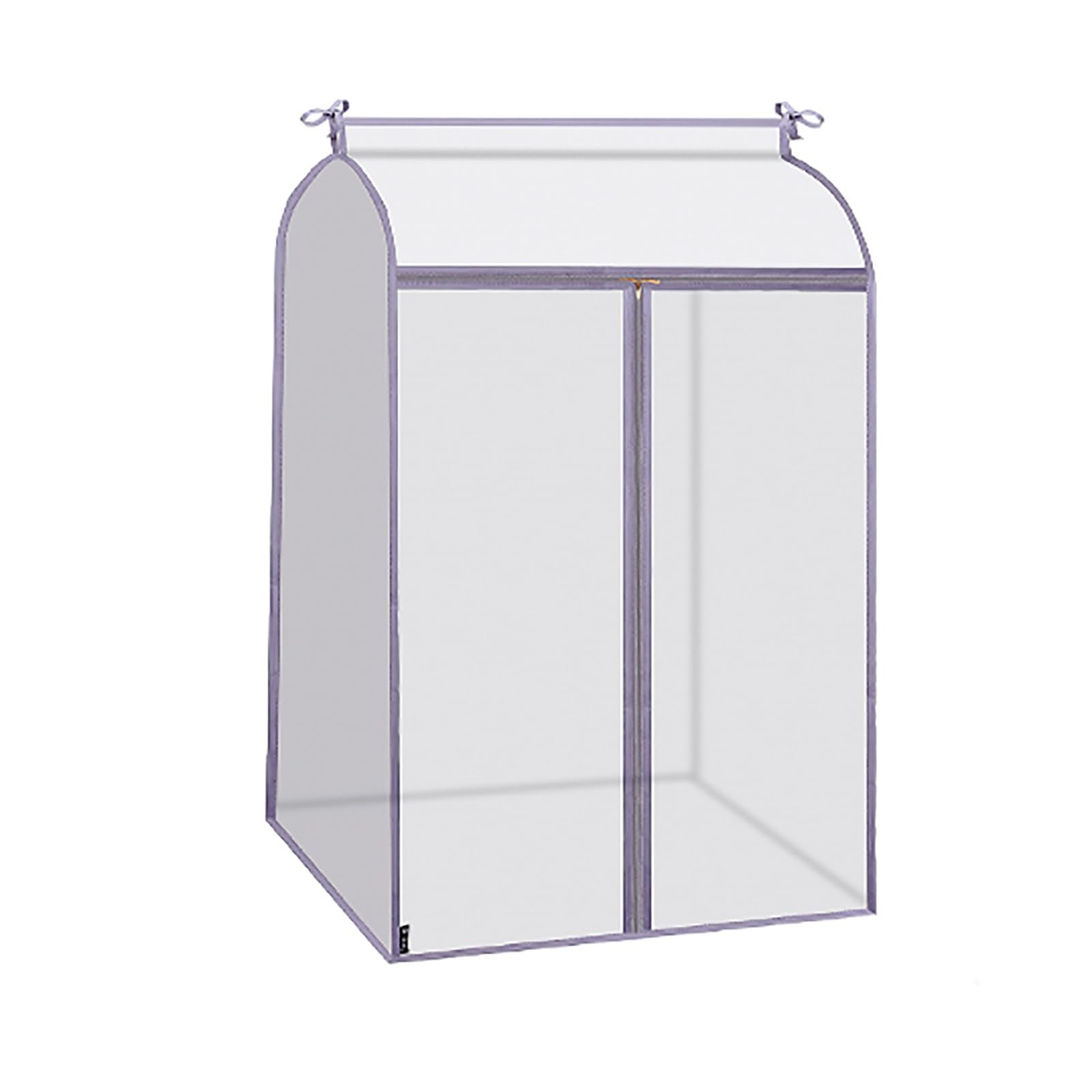 Garment Bags， Transparent Three-dimensional, Hanging Clothing Storage Cover, Three-way Zipper, Fully Enclosed(Purple,72 * 53 * 120cm/28 * 21 * 47in)