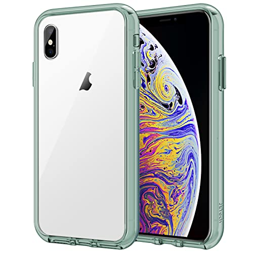 JEDirect iPhonexsmax ケース (6.5インチ専用iPhone Xs Max) 衝撃吸収 バンパーカバー 傷つけ防止 クリアバック (ミッドナイトグリーン)