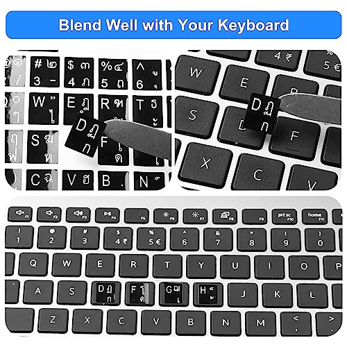 Adhesivos para teclado inglés y tailandés uxcell miniatura 5