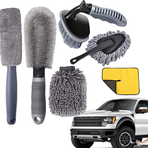 Brosse de lavage voiture et kit de brosses de détail pour entretien complet