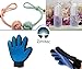 zimitec Pet Grooming Glove Set,Pet Toys, Chew Rope Toy, Silicone Toothbrush Finger, Gentle Brush Glove, Efficient Pet Hair Remover Mitt, Cat Toys, Dog Toys