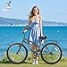 Brightpeak Cruiser Bike for Adults, 26 Inch Options - Ergonomic Upright Design, V Brakes, with Rear Rack for Casual Rides(Black)