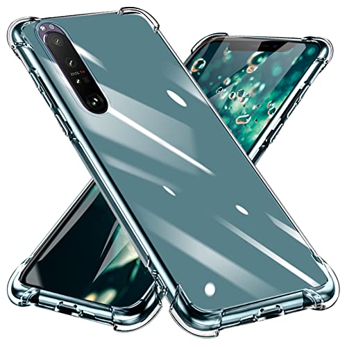 QOUNVYW �Ή� �P�[�X Xperia 1 III �p�̃P�[�X �N���A TPU SO-51B SOG03 �p�� �ϏՌ� �Ή� �G�N�X�y���A 1 III �p�̃J�o�[ ���� ��̌^ �����h�~ �h�o �ό`�h�~ ���� W-CSZH-015-06