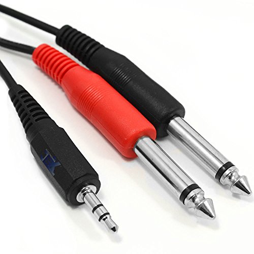 Cable Jack 1/4" Mono a Jack 3.5mm Estéreo 2 M miniatura 1
