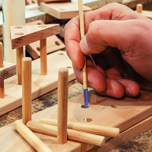 HonGien 30 Stück Schleifstäbchen für Feine Details Streichholzschleifstäbchen feines Schleifwerkzeug zum Schleifen von Holz- und Kunststoffmodellen in engen Räumen, Nagelreparaturen