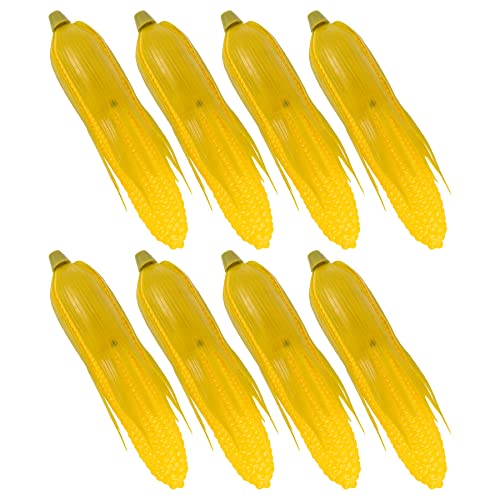Framendino, 8 Pack Artificial Corn Lifelike Plastic Cob Fake Realistic Stalks Simulation Vegetable Decorations