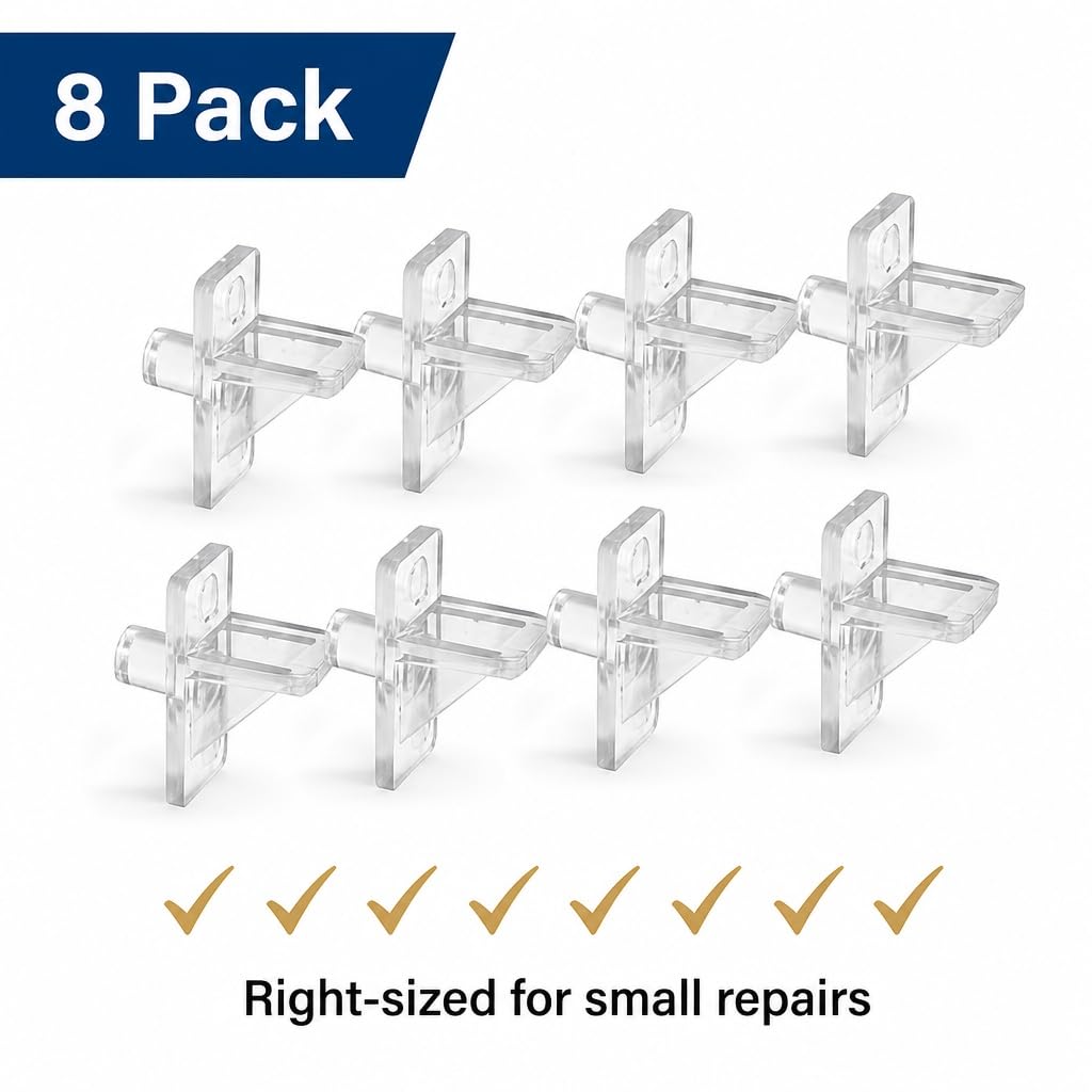 Prime-Line 1/4", Clear Plastic, Shelf Support Peg (8 Pack) — Amazon image 3