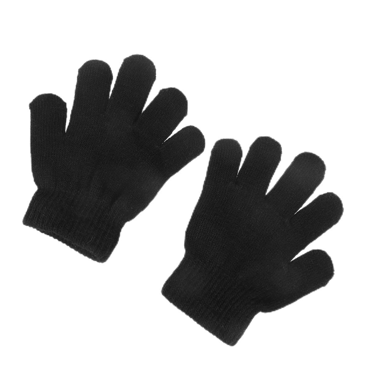 TOVINANNA Cotton Youth Thermal Gloves Knitted Mittens for Boys Girls Warm Winter Gloves