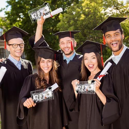 Image of 2025 Graduation Money Holder,Acrylic Graduation Gifts Money Cards Envelope Wallet Gifts for Graduates, High School,Graduation Party Favor Supplies