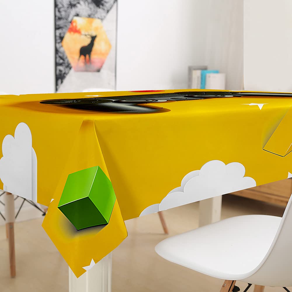 Tovaglia Rettangolare Antimacchia 100x100 Cm – Gioco Nero, Impermeabile In Poliestere Per Tavolo Da Pranzo E Giardino