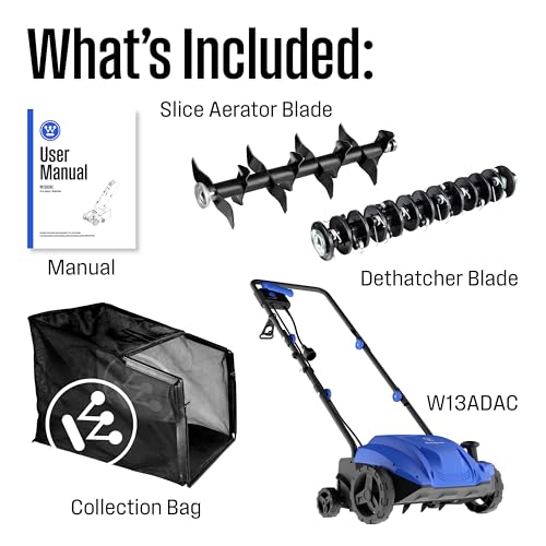 Image of Westinghouse 13 inch 12-Amp 2-in-1 Electric Dethatcher and Scarifier with Collection Bag