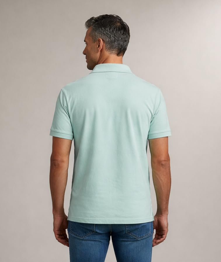 Image of Men Regular fit Polo Neck Front Pocket ||Pocket Embroidery Casual Wear T-Shirt||Half Sleeve Side on Sleeve Embroidery|| Button Closer t Shirt for Men