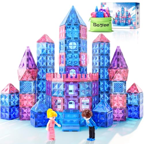 Diamond Magnetic Building Blocks - Princess Toys for 3-8 Year Old Girls & Boys - 3 4 5 6 Year Old Girl Birthday Xmas Present