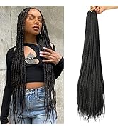 Crochet Box Braids Hair pre looped Goddess Box Braids Crochet Braiding Hair 7 Packs Crochet Box B...