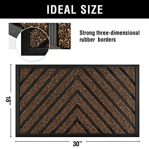 Cofday Outdoor Doormat,Door Mat For Outside Entry Heavy Duty,Waterproof, Easy Clean Shoe Scraper For Indoor Outdoor(30X18In) #TOP6