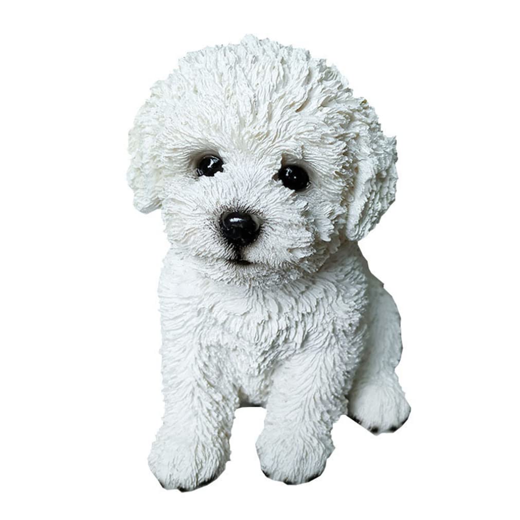 Puppy Statue Garden Decor, Memorial Dog Figurines, Table Centerpiece for Dog Lovers, Home, Lawn, Outdoor Decorations