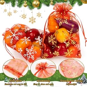 Sukh100christmasorganzabags4x6whiteredsnowflakeorganzabagdrawstringgiftbagbulkpartyfavormeshbaggoodiewrappouchcandyjewelrysachetbraceletfruitprotectionbagholidaywedding  Urban Country Home Decor Sukh 100 christmas organza bags 4×6 white red snowflake organza bag drawstring gift bag bulk party favor mesh bag goodie wrap pouch candy jewelry sachet bracelet fruit protection bag holiday wedding  urban country home decor