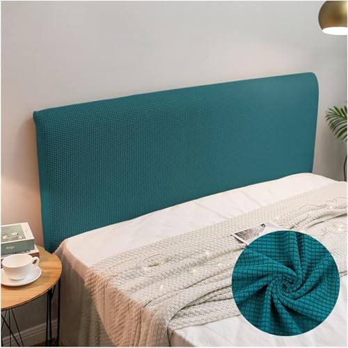 Image of HOMETHREADS Stretchable Lycra /Velvet Headboard Cover | Soft, Dust-Proof & Wrinkle-Resistant Bed Back Protector | Fits Leather, Wooden & Fabric Bedsides | for 5ft to 6.5ft Beds | (Sky Blue, 150x65cm)