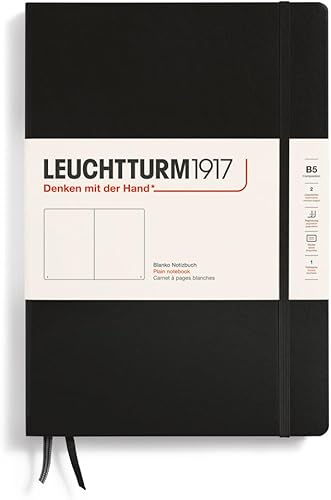 Vista 93 de LEUCHTTURM1917 - Cuaderno de tapa blanda de bolsillo A6-123 páginas numeradas para escribir y escribir diario (liso, polvo)