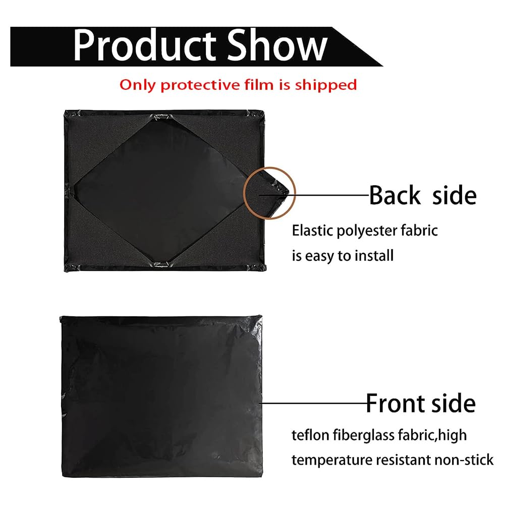 2 PCS Cubierta de Envoltura de Placa de Prensa de, Protector Resistente Al para Proteger la MáQuina de Prensado de por SublimacióN A Negro