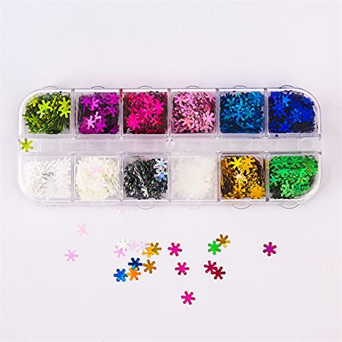 osyare 1 Box Nagel Glitter Pailletten, Nagelflocken Temperaturbeständigkeit Schmetterling Fünfzackiger Stern… – Bild 7