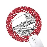 Flugkörper-Technologie Wheel Mouse Pad Round Red Rubber
