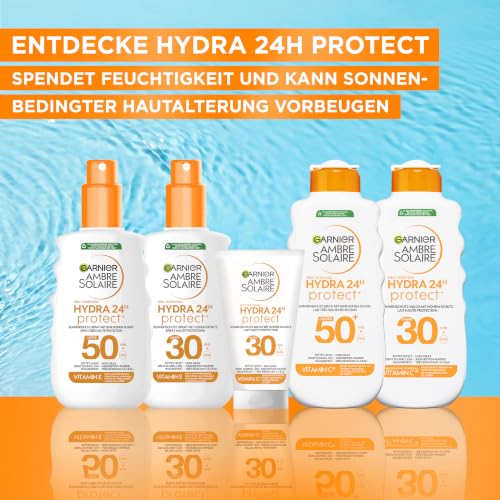Garnier Ambre Solaire Hydra Protect+ 24h Sonnenschutz-Milch LSF 30 – Sonnencreme mit Vitamin C gegen dunkle Flecken… – Ansicht 4