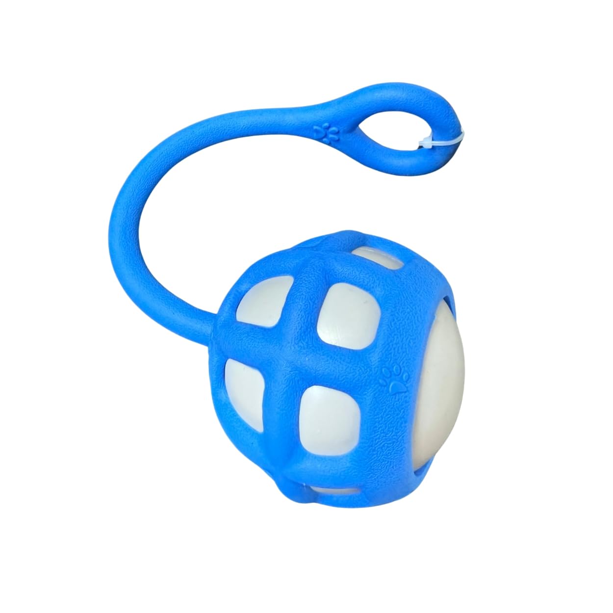 Zvire Interactive Bungee Ball Dog Toy – Tough & Durable Tug-and-Fetch Toy With Elastic Handle for Active Chewers – 32cm – Assorted Colours – Great for Training, Exercise & Playtime 1PC