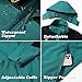 GIISAM Rain Jacket for Women, Women's Waterproof Lightweight Rain Jackets Packable Raincoat Windbreaker Coat with Hood(Dark Green, 3xl)