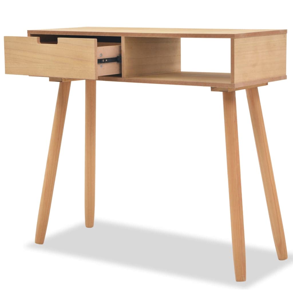 Konsolentisch 160 Cm Mit Steckdosen & USB – Schmaler Flurtisch In Braun/Schwarz