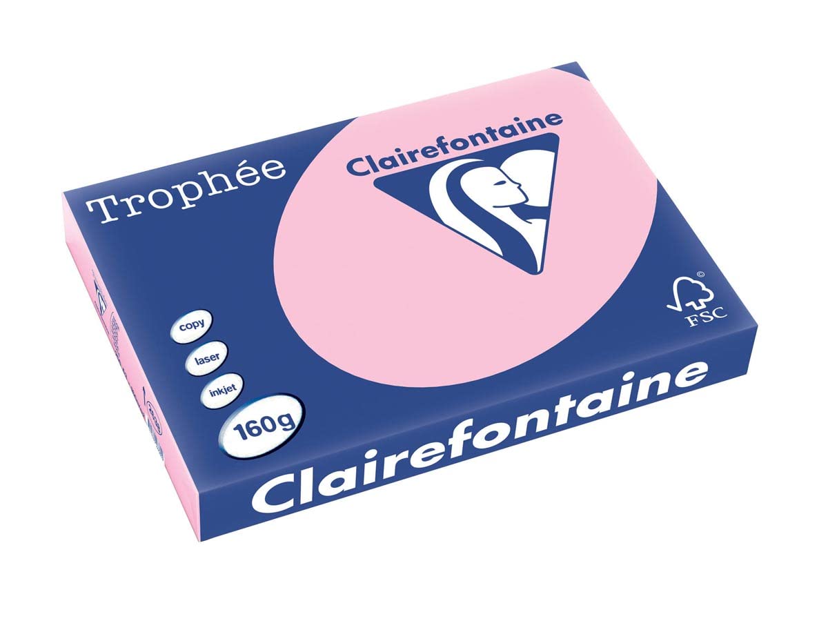 Ramette de 250 feuilles de papier Trophée rose, A3, 160 g/m²
