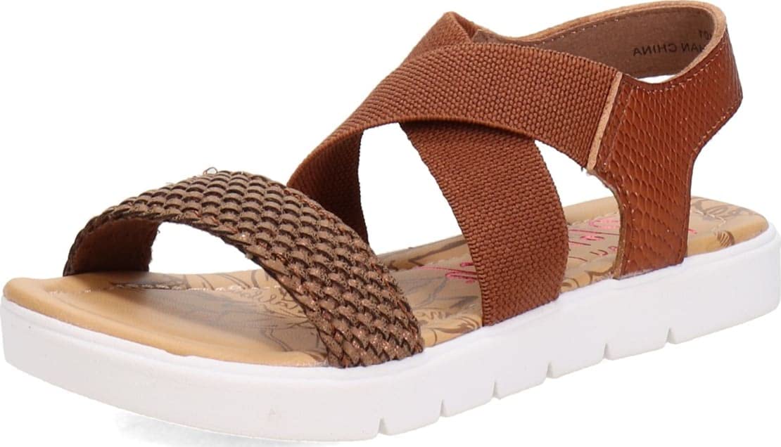 Blowfish Malibu Kids Girls Brixy-k Flat Sandal, Scotch Amazon Rawhide/Mars Meteorite, 13 Little Kid