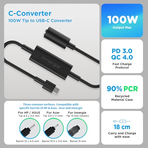 Convertisseur 100 W vers USB-C adaptateur Asus HP pour MacBook Pro iPad