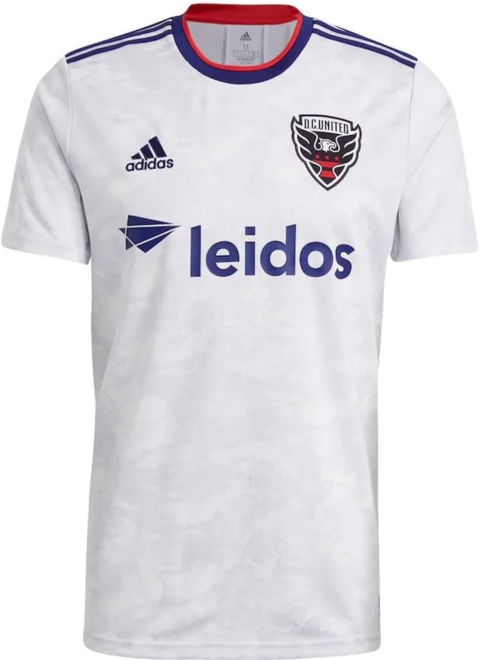 adidas Men's D.C. United 21/22 Away Soccer Jersey, White/Night Blue
