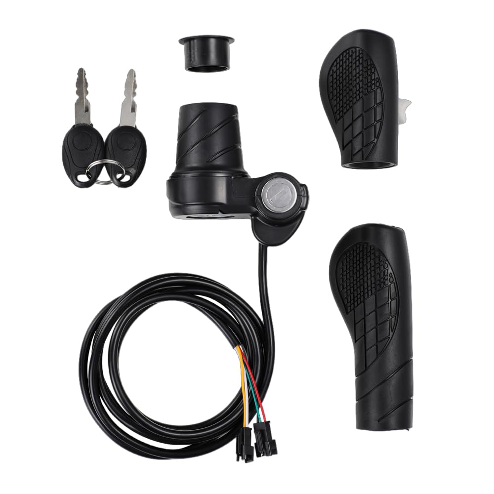 Acceleratore Torsione Bici Elettrica Acceleratore Manubrio Della Bici Elettrica Pneumatici Larghi Cavo per Ridstar Q20 Ebike Nero