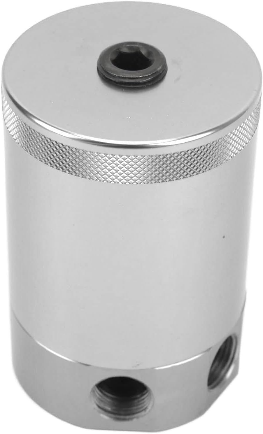 Oil Catch Can Kit, Aluminium Alloy, Dual Port, Replacement for SS 6.2L 2016 Up - Enhance Engine Performance, Prevent Sludge Build Up, Easy Installation (Silver)