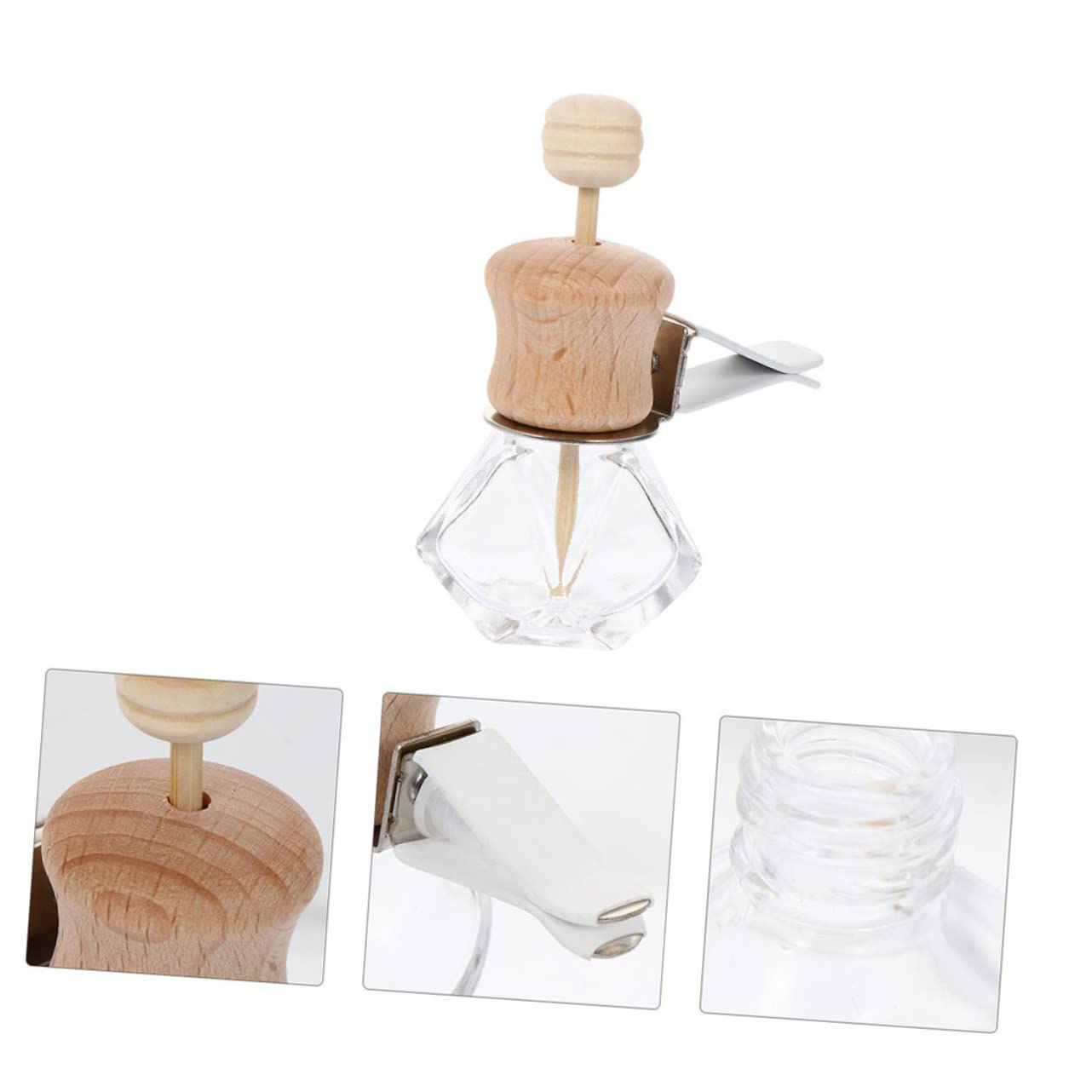 ULTECHNOVO 20pièces Diffuseur De Parfum pour Voiture Lot de Bouteilles Transparentes Accessoire Élégant pour Aromathérapie Et Décoration Automobile