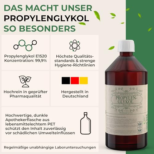 Propylenglykol Viroxidin 1 Liter 99,9% – Pharmaqualität aus Deutschland