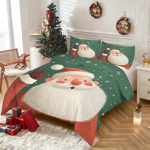 Housse de Couette 220x240 Pèresnoël en Microfibre avec Zip - 3
